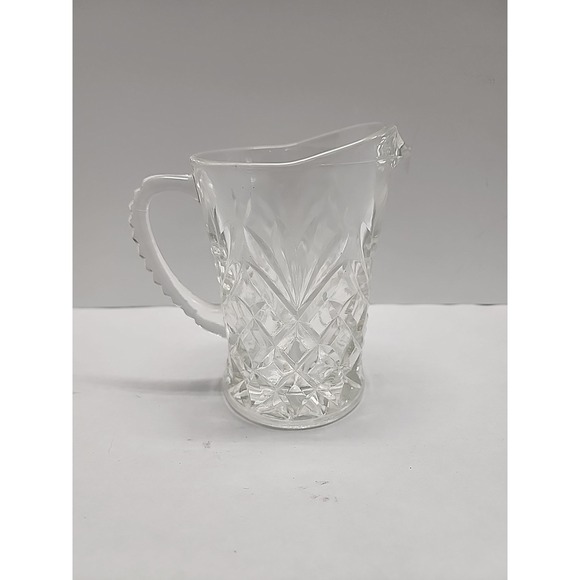 Anchor Hocking Other - Vintage Anchor Hocking Prescut Clear Glass Small 5" Creamer‎ Jar Pitcher